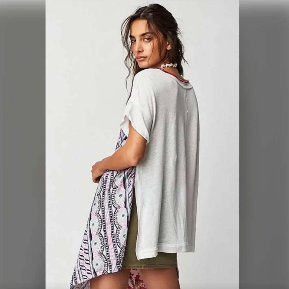 Sale❗️Free People Pick Your Scarf Maxi Tee Oversized Top - Picture 4 of 8